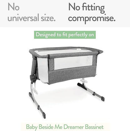 Bassinet Fitted Sheets 33x20 for Baby Beside Dreamer Bassinet & Bedside Sleeper – Snuggly Soft 100% Jersey Cotton – Pale Pink + Lilac – 2 Pack
