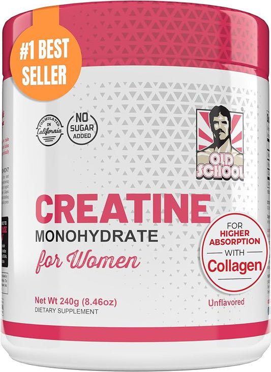 5g Creatine Monohydrate Powder Optimized for Women Booty Gain +2000mg Collagen +1g BCAA 2:1:1 (No Fillers) Supports Lean Muscles & Recovery, Pump, Energy & Stamina - Micronized, Natural & Made in USA