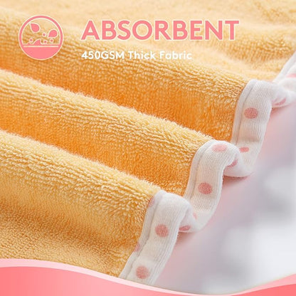 Hooded Towel for Kids 100% Cotton Ultra Soft with Unique Animal Design Large for Infants 3-10 Years (Chick)