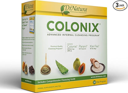 Colonix Kit Whole Psyllium Husk Powder for Colon Cleanse, 30 Day Pack Colon Cleanser (16 oz)