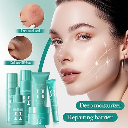 Skincare Set for Teenage Girls, 6-In-1 With Facial Cleanser, Face Serum, Cream, Eye Cream, Toner & Lotion - Basic Skincare Box, Gift for Women, Mother's Day