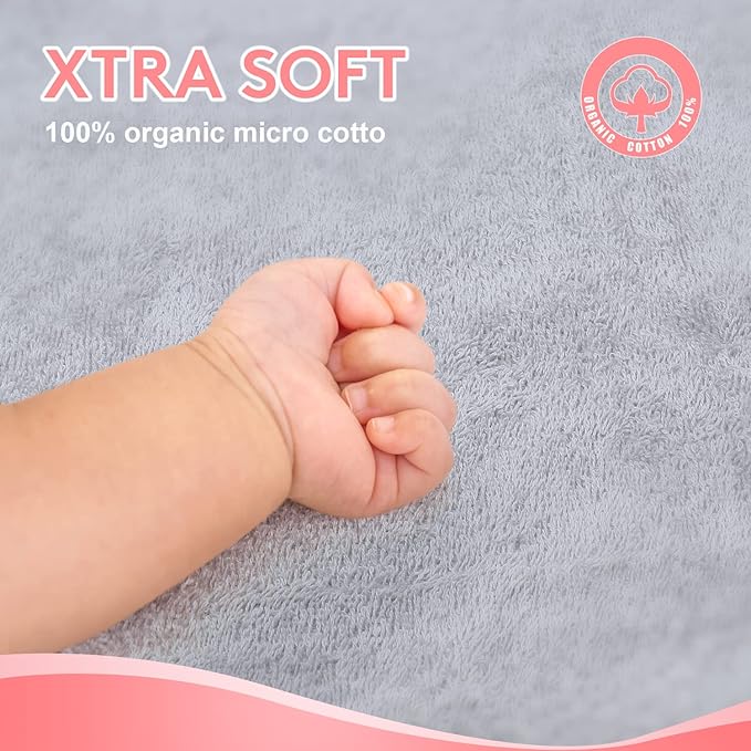 Hooded Towel for Kids 100% Cotton Ultra Soft with Unique Animal Design Large for Infants 3-10 Years (Elephant)