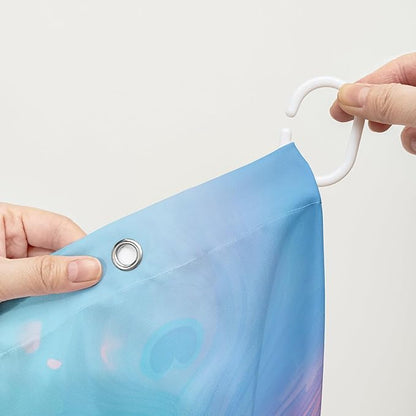 AILONEN Peacock Shower Curtain for Bathroom, Pink and Blue Peacock Feather Print Shower Curtain,Fashion Tie Dye Bath Curtain for Girls Women Waterproof 72" W*78" H