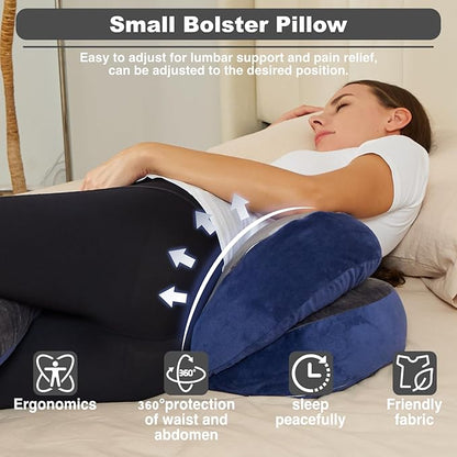 Pregnancy Pillow for Sleeping, Maternity Pillow, Velvet Cover Maternity Pillow Support for Back, Legs, Belly, HIPS Grey Large