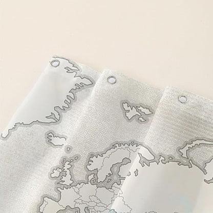 AILONEN Seahorse Shower Curtain for Bathroom,Nautical Coast Retro Map Ocean Bath Curtain 36" W*72" H,Blue Sea Animal Print Decorative Waterproof Curtain with 12 Plastic Hooks