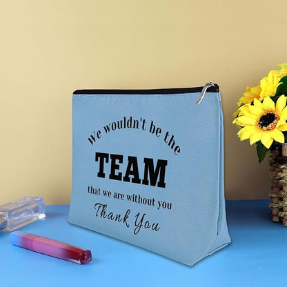 Coach Gift Makeup Bag for Women Boss Leader Appreciation Thank You Present Cosmetic Bag Colleague Coworker Leaving Gift Basketball Soccer Coach Leader Employee Birthday Present Travel Toiletries Pouch