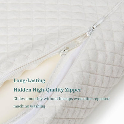 Contour Memory Foam Pillow Orthopedic Sleeping Pillows, Ergonomic Cervical Pillow for Neck Pain - for Side Sleepers, Back and Stomach Sleepers, Free Pillowcase Included (Queen(24 * 15 * 4.8 inches))
