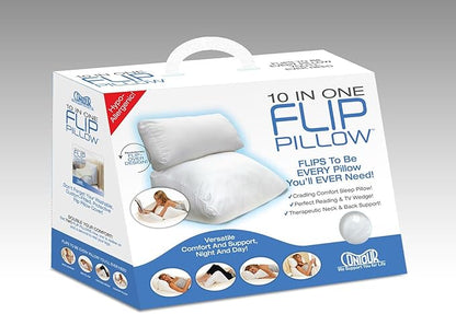 Contour Products, Flip Pillow w. White Case, Standard Size (20 inch Width)