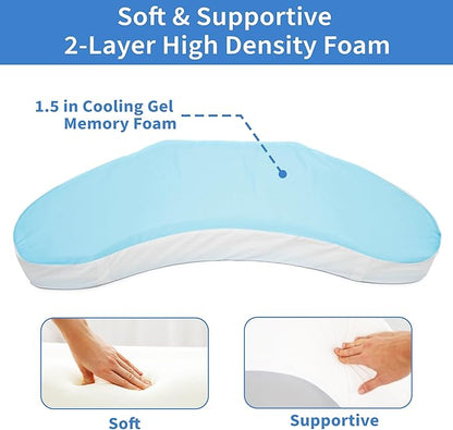 Bedsore Positioning Pillow for Bedsore Prevention and Faster Recovery - Heat Regulating Bedsore Cushion for Butt Lifting and Easy Positioning - New Anti-Slip Design with Non-Skid Removable Cover