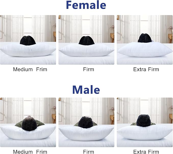 Shatex Firm Pillow, Standard Bed Pillow 26 x 20inch, Adjustable Pillow for Neck Pain Relief，Back Pillow Provide Strong Support for Stomach & Side Sleepers