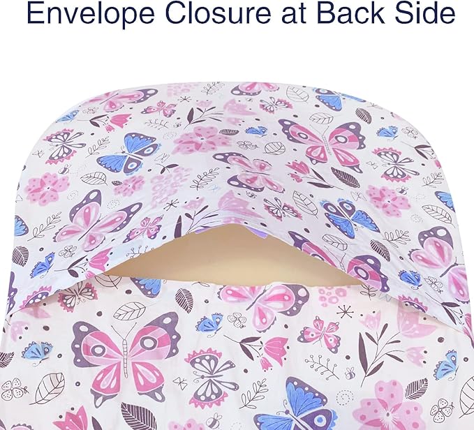 Premium Cotton Butterfly Bassinet Sheets, Fit for Halo Bassinest Swivel Sleeper, 2 Pack Hourglass Bassinet Mattress Sheet Set for Girl, Soft Breathable Safe, Pink Stars Butterfly