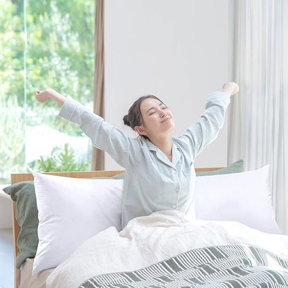 Utopia Bedding Full Body Pillow for Adults (White, 20 x 54 Inch, Pack of 06), Long Pillow for Sleeping, Large Pillow Insert for Side Sleepers
