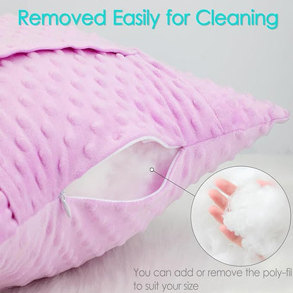 Heart Surgery Pillow Shock Absorbing for Open Heart Surgery After Bypass Coughing with 2 Pockets - Recovery Gifts with Hands Placement Pouch, Minky Dot Lavender