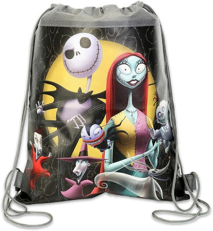 The Nightmare Before Christmas Nightmare Before Christmas Hooded Towel Travel Set for Kids - Bundle Bath Towel Poncho Plus Travel Bag, Stickers, More | Nightmare Before Christmas Bathroom Set