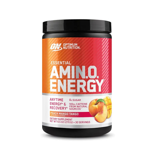 Optimum Nutrition New Flavor Amino Energy - Pre Workout with Green Tea, BCAA, Amino Acids, Keto Friendly, Green Coffee Extract, Energy Powder - Peach Mango Tango, 30 Servings 