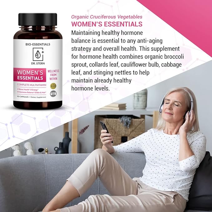 Women’s Essentials Comprehensive Daily Complete Multiple Vitamin, Mineral, and Organic Phytonutrients Complex by Dr. Ian Stern, (90 Capsules)
