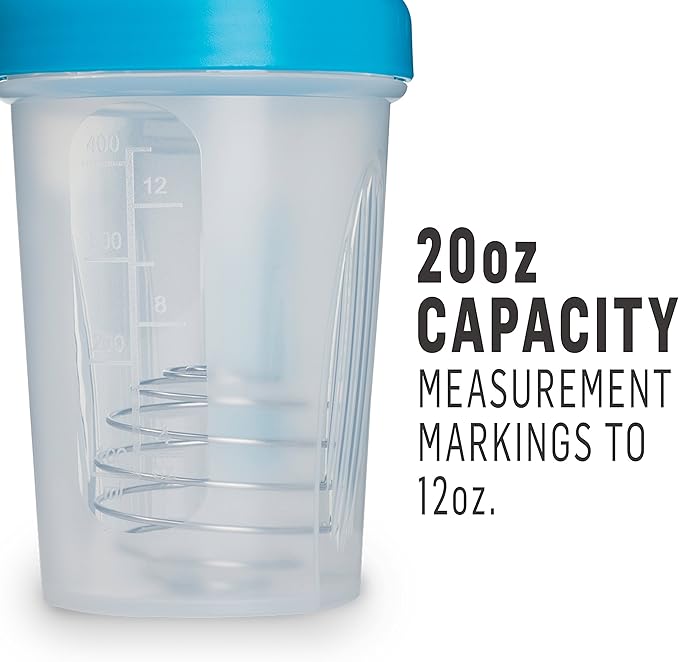 BlenderBottle Classic Shaker Bottle Perfect for Protein Shakes and Pre Workout, 20-Ounce, Coral