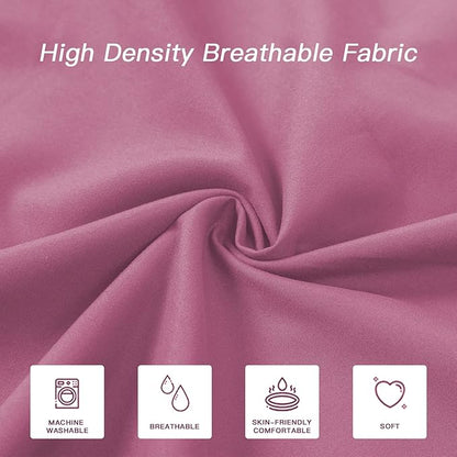 DOWNCOOL Luxury Full Body Pillow Insert with Fiber Cover - Ultra Soft Body Pillow for Sleeping - Breathable Long Bed Pillow Insert, 20"x54"(Pink, with Cover)