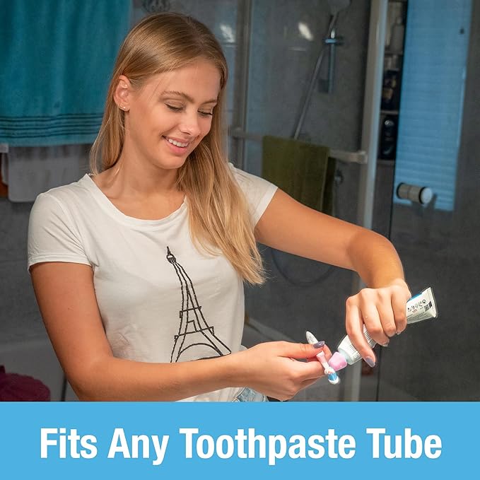 Self Closing Toothpaste Caps 6-Pack by Tilcare - No Waste Cap Dispensers for Adult and Kids Bathroom - Mess-Free Toothpaste Lids - Easy to Use, Food Grade Silicone and BPA-Free Toppers