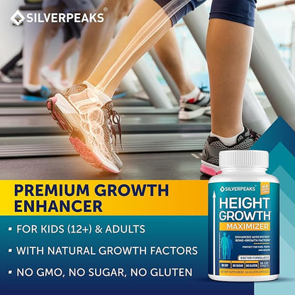 Growth Capsules to Grow Taller - Height Growth Maximizer with Calcium for Bone Strength - Made in USA - Natural Get Taller Supplement - Free of Growth Hormone - Pack of 3