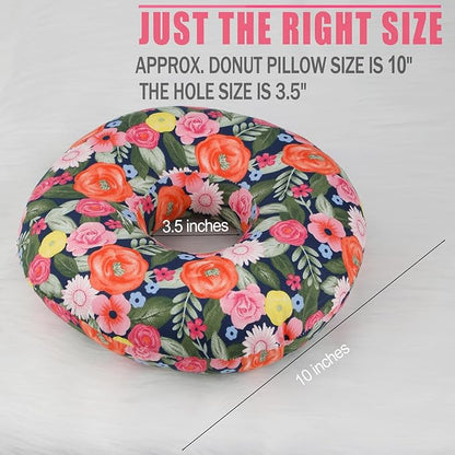 Ear Hole Piercing Pillows for Ear Pain Side Sleeping CNH Pillow Pressure Sore Pain Relief Ear Guard Lifesaver Tinnitus Support Neck Head, Painting Flower