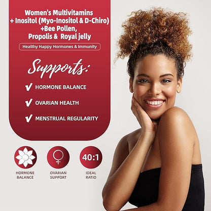 Women’s 50+ Multivitamins, Multivitamin for Women with Vitamin A, C, D3, E and Zinc for Immune Health Support, Calcium & More, Vegan Sugar Free 120 Count