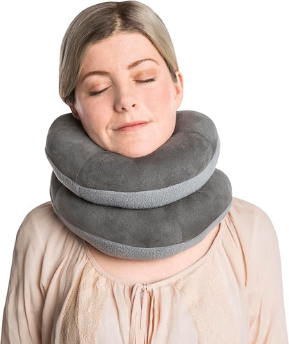 Travelon Deluxe Wrap N' Rest Pillow, Dark Gray/Light Gray, One Size