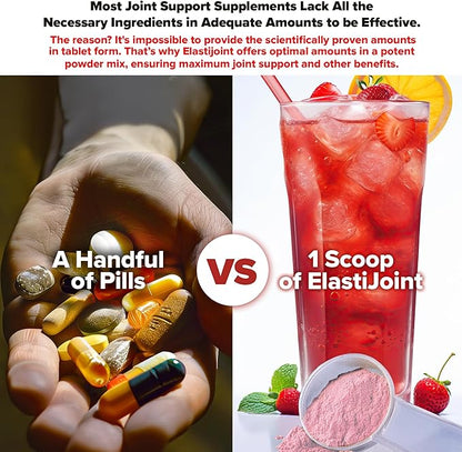 Labrada Nutrition Elastijoint, Fruit Punch. Glucosamine Joint Support Supplement Powder for Men & Women, Joint Pain Relief & Bone Health Supplement with MSM, Glucosamine Chondroitin MSM - Gluten-Free