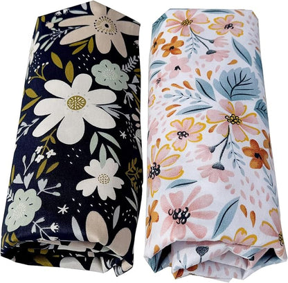 Premium Cotton Bassinet Sheets, Fit for Halo Bassinest Swivel Sleeper, 2 Pack Hourglass Bassinet Mattress Sheet Set for Baby Girls, Soft Breathable Safe, Blossom