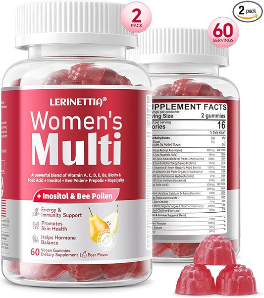 Women’s 50+ Multivitamins, Multivitamin for Women with Vitamin A, C, D3, E and Zinc for Immune Health Support, Calcium & More, Vegan Sugar Free 120 Count
