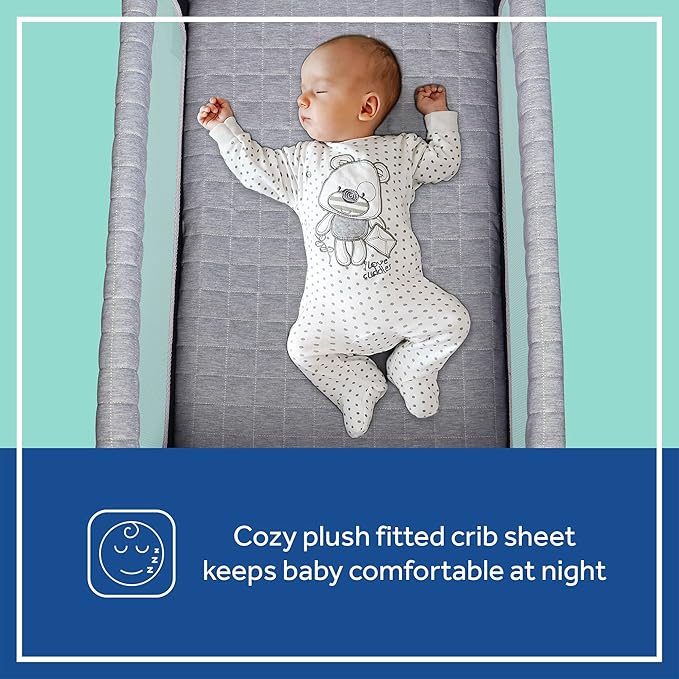 Sealy Cozy Soft Breathable Airy Mesh Lightweight Baby Bassinet & Bedside Sleeper, Newborn Bedside Bassinet for Baby, Portable Bassinet, Stand-Alone or Bedside Sleeper
