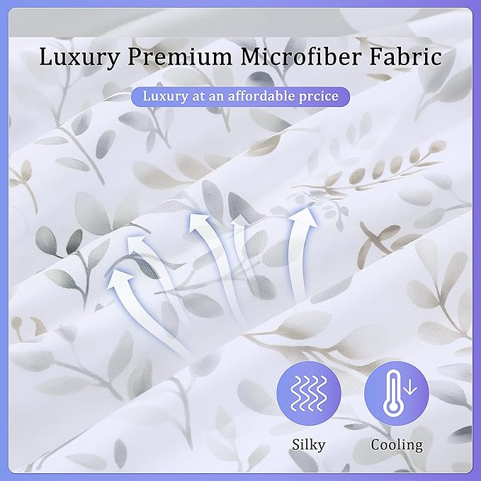 Floral Soft Pregnancy Pillow Cover (ONLY Pillowcase), U Shaped Luxurious Velvet Maternity Pillow Cover with Hidden Zip, Warm Large Pillow Protector for Side Sleeper, White, 58x32 in
