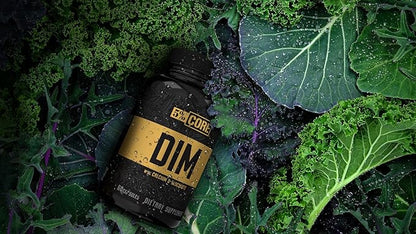 5% Nutrition Core DIM Supplement | Estrogen Regulation Support for Men & Women | Natural Diindolylmethane w/Calcium D-Glucarate, Organic Broccoli Powder + Bioperine (30 Servings / 60 VegCaps)