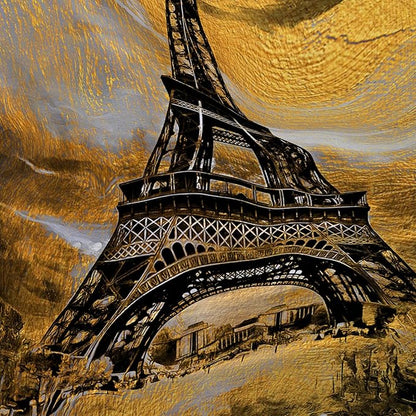 AILONEN Eiffel Tower Shower Curtain,Afterglow Tower Bathroom Fabric Shower Curtain for Boys Kids Teens, 72" W*72" H Vintage Orange & Black Style Paris Tower Bathroom Decor