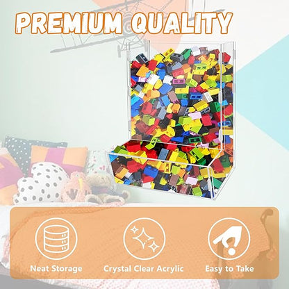 Wall Toy Dispenser, Toy Car Organizer, Hanging Organizer and Storage Bin for Children's Room, Toy Storage for Blocks, Cars, Snacks, Darts