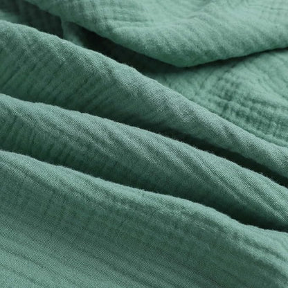Muslin Pack and Play Sheets 30" x 43" Compatible with 4moms Breeze Plus Playard & Breeze Go Playard and Other Large Playpen Mattress, 100% Cotton 2 Pack, Grey and Green