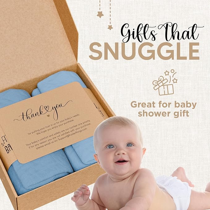 Bassinet Fitted Sheets - Compatible with Graco Travel Lite Crib, Sense2Snooze, My View 4 in 1, Dream Suite and Guava Bassinet | 100% Organic Muslin Cotton - Light Blue + Dark Blue | 30x20 (2 Pack)