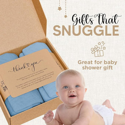Bassinet Fitted Sheets - Compatible with Chicco LullaGo Anywhere, Baby Bjorn Cradle | 100% Organic Muslin Cotton - Light Blue + Dark Blue | 29x14 (2 Pack)