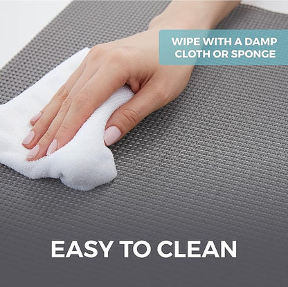 HOME GENIE Drawer Shelf and Cabinet Liner, Durable with Strong Grip, 20 Inch x 20 FT, Non Adhesive Liners Protect Kitchen Cabinets and Cupboard, Bathroom Drawers and Shelves, Desks, Slate Gray