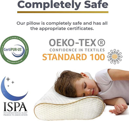 Royal Therapy 1-pack Memory Foam Pillow, Cervical, Queen Contour Pillow, Orthopedic Pillow for Neck Support, Neck Pain, Side Sleepers, CertiPUR-US