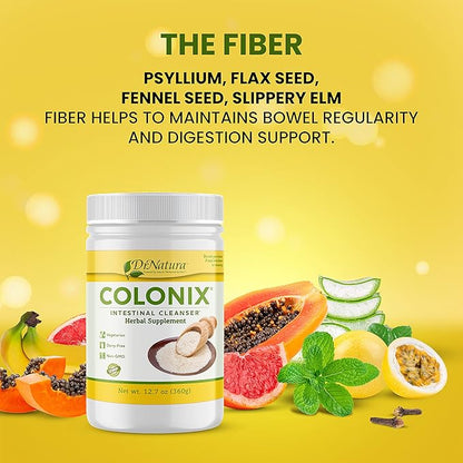 Colonix Kit Whole Psyllium Husk Powder for Colon Cleanse, 30 Day Pack Colon Cleanser (16 oz)