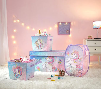 Idea Nuova JoJo Siwa Pop Up Hamper with Durable Carry Handles, 21'' H x 13.5'' W X 13.5'' L