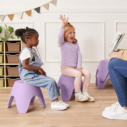 ECR4Kids Ayana Stool Set, Flexible Seating, Light Purple, 4-Pack