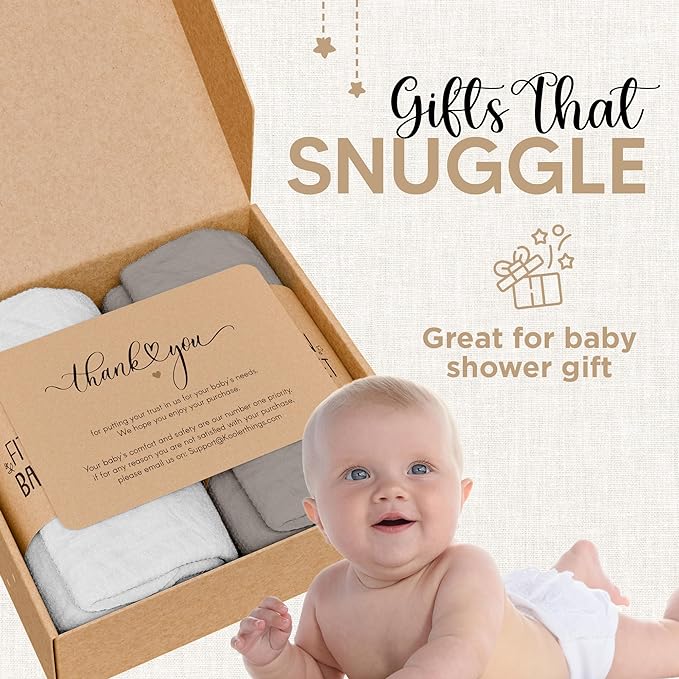 Bassinet Fitted Sheets - Compatible with Halo Bassinest Swivel Sleeper | 100% Organic Muslin Cotton - White + Grey | 30x16 (2 Pack)