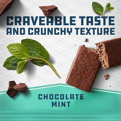 CLIF Builders - Chocolate Mint Flavor - Plant Based Protein Bars - Gluten Free - Non-GMO - Low Glycemic - 20g Protein - 2.4 oz. (12 Pack)