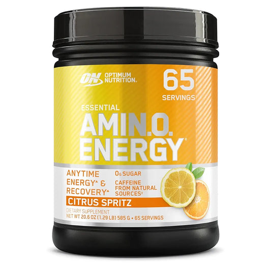 Optimum Nutrition New Flavor Amino Energy - Pre Workout with Green Tea, BCAA, Amino Acids, Keto Friendly, Green Coffee Extract, Energy Powder - Citrus Spritz, 65 Servings 