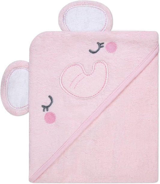 Rene Rofe Hooded Towel with 3D Ears - 100% Cotton Ultra Absorbent, Super Soft Baby Bath Towels for Babies, Toddler, Infant