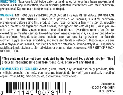 XYMOGEN DHEA 25 mg - Micronized DHEA to Support Healthy Androgen and Estrogen Levels + Adrenal Support - Dehydroepiandrosterone DHEA Supplement for Women + Men (60 Tablets)