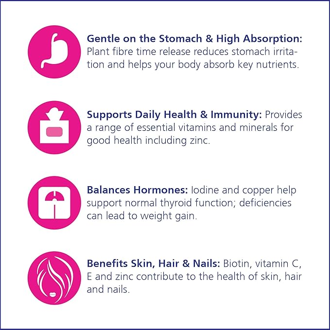 VITALITY Time Release Super Multi+ | Multivitamin | Supports Healthy Hair, Skin and Nails | 60 Tablets