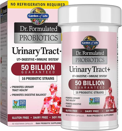 Garden of Life Dr. Formulated - Acidophilus Probiotic Supports Urinary Tract Health Digestive Balance - Gluten Dairy and Soy-Free, 60 Count
